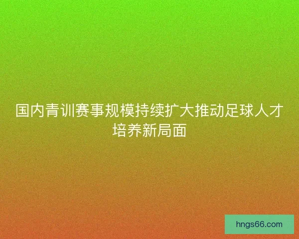 国内青训赛事规模持续扩大推动足球人才培养新局面